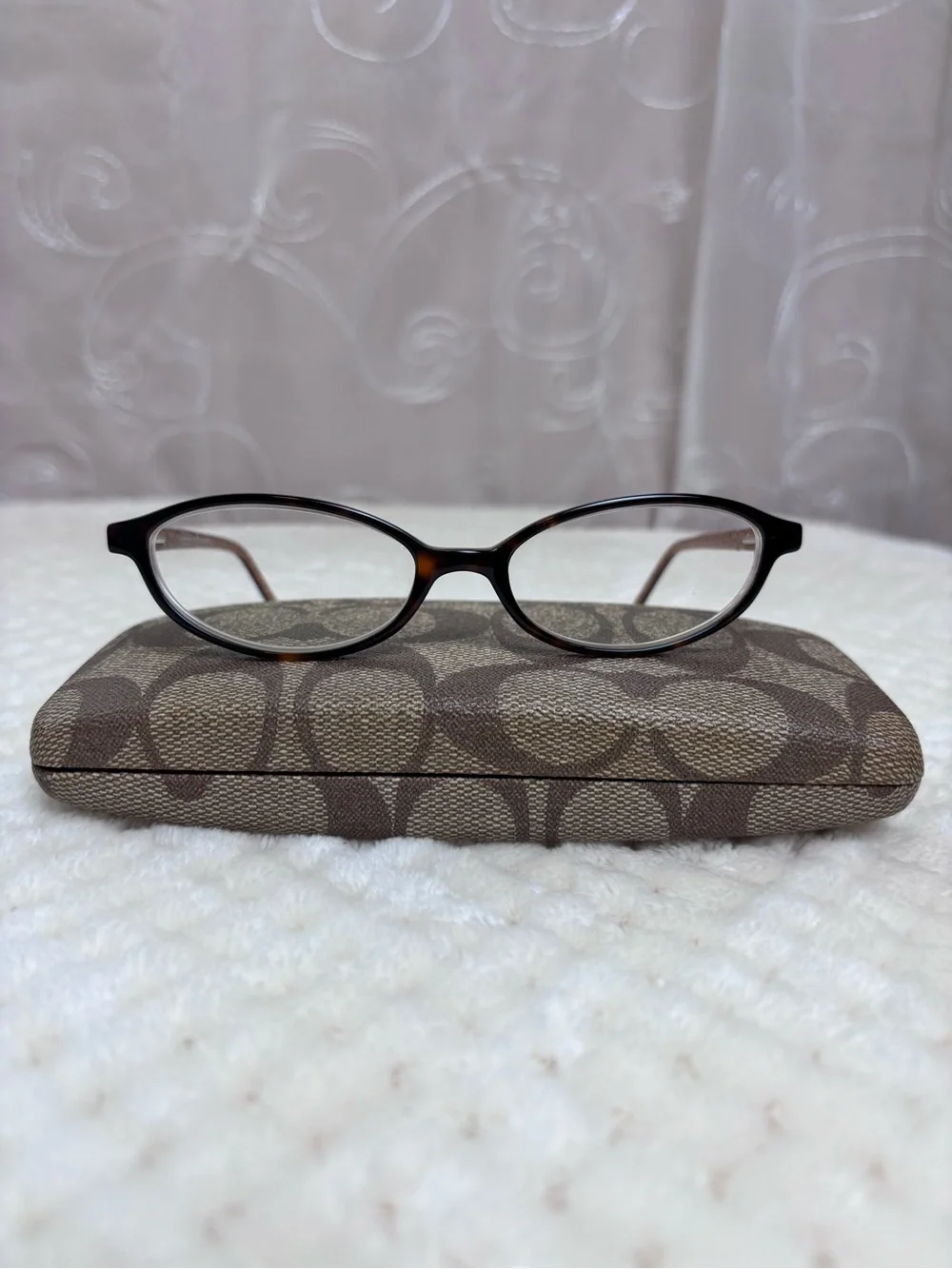Coach Melissa (516) Tortoise Oval Eyeglasses w/Rx Lenses, Coach Case Included